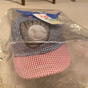 Seersucker Mudpie Infant Baseball Hat NWT